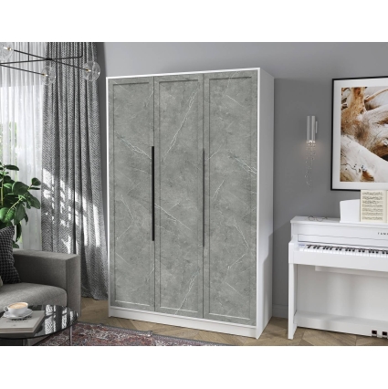 Шкаф распашной Тренд КТ-Ш3 (Белый платинум ЛДСП/ Керамика ЛМДФ) Ш1360 В2128 Г547 Шкаф распашной Тренд КТ-Ш3 (Белый платинум ЛДСП/ Керамика ЛМДФ) Ш1360 В2128 Г547